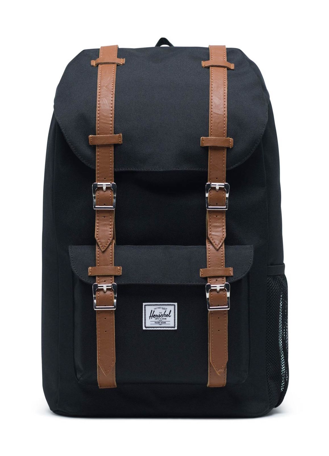 herschel black and brown backpack