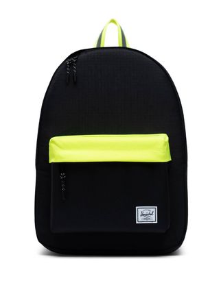 Herschel Classic Backpack Black Enzyme Ripstop / Black / Safety Yellow