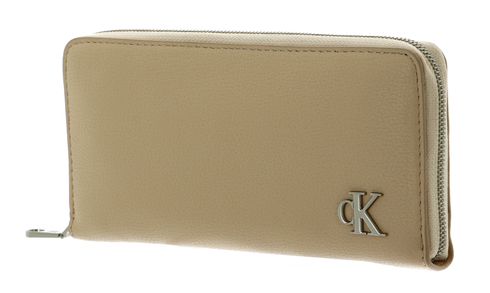 Calvin Klein CKJ Minimal Monogram Zip Around With Wristlet Muslin