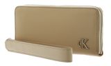 Calvin Klein CKJ Minimal Monogram Zip Around With Wristlet Muslin