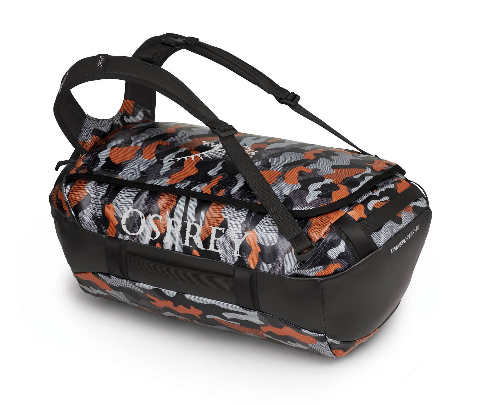Osprey Transporter 40 Black / Orange Camo