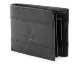 U.S. POLO ASSN. Horizontal Wallet with Coin and Flap Black U.S. POLO ASSN. Horizontal Wallet with Coin and Flap Black
