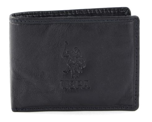 U.S. POLO ASSN. Horizontal Wallet with Coin and Flap Blue