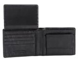 U.S. POLO ASSN. Horizontal Wallet with Coin and Flap Black