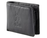 U.S. POLO ASSN. Horizontal Wallet with Coin and Flap Black