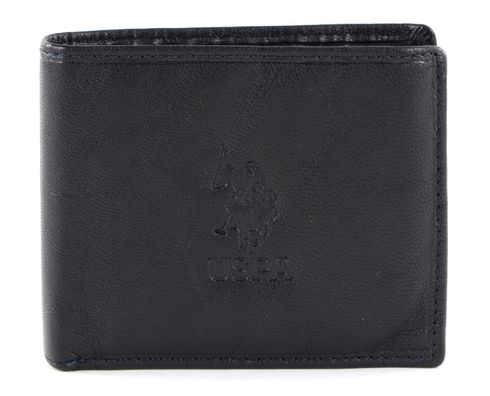 U.S. POLO ASSN. Horizontal Wallet with Coin and Flap Blue