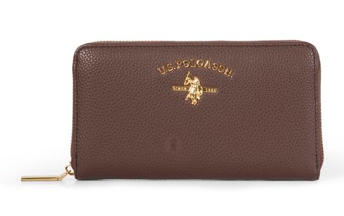 U.S. POLO ASSN. Stanford Zip Around Wallet Brown