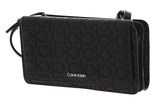 Calvin Klein Monogram Mix Flap Wallet Mini Bag Brown Mono