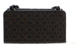 Calvin Klein Monogram Mix Flap Wallet Mini Bag Brown Mono