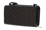 Calvin Klein Monogram Mix Flap Wallet Mini Bag Brown Mono