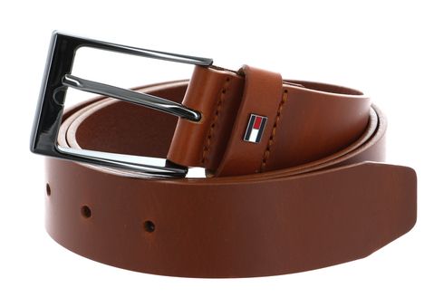 TOMMY HILFIGER Layton Leather Belt 3.5 W100 Cognac