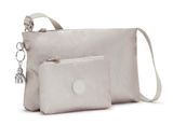 kipling Atlez Duo Set Of Small Crossbody And Pouch Metallic Glow