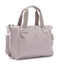 kipling Basic Eyes Wide Open Amiel Medium Handbag Grey Gris