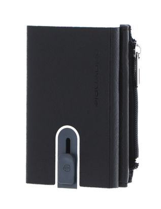 PIQUADRO Black Square Compact Wallet Nero