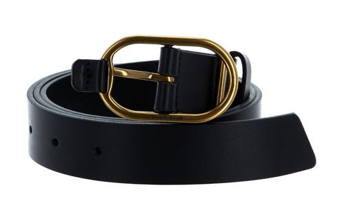 TOMMY HILFIGER TJW Luxe Oval Buckle Belt W75 Black