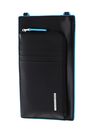 PIQUADRO Blue Square Pocket Crossbody Bag For Smartphone Nero