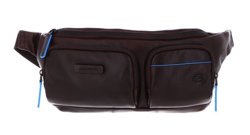 PIQUADRO Blue Square Revamp Bum Bag With RFID Mogano