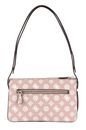 GUESS Hensely Logo Top Zip Shoulder Bag Blush Multi