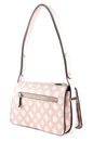 GUESS Hensely Logo Top Zip Shoulder Bag Blush Multi