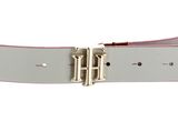 TOMMY HILFIGER TH Logo Reversible Belt 3.0 W75 Red Croco / Alabaster