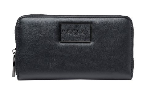 REPLAY Zip Around Wallet Black