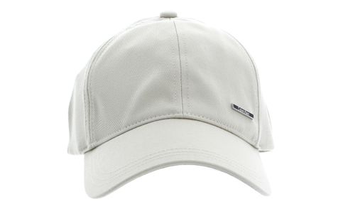 Calvin Klein Slim Metal Plaque Baseball Cap Bleached Stone