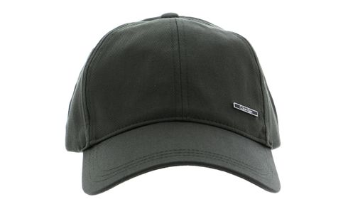 Calvin Klein Slim Metal Plaque Baseball Cap Dark Olive