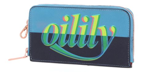 Oilily Logo Mania Card Zip Wallet L Adriac Blue