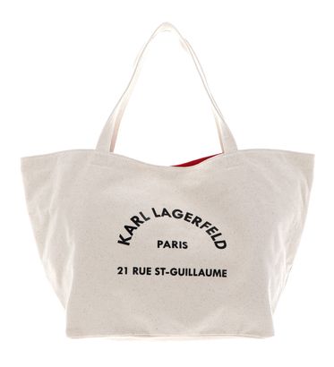 KARL LAGERFELD K / Rue St Guillaume Canvas Tote Natural