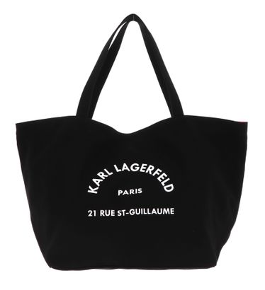 KARL LAGERFELD K / Rue St Guillaume Canvas Tote Black