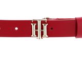 TOMMY HILFIGER Mini Me Girls TH Logo Belt W70 Deep Crimson Lurex