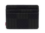 Herschel Charlie RFID Wallet Black Checkered Textile