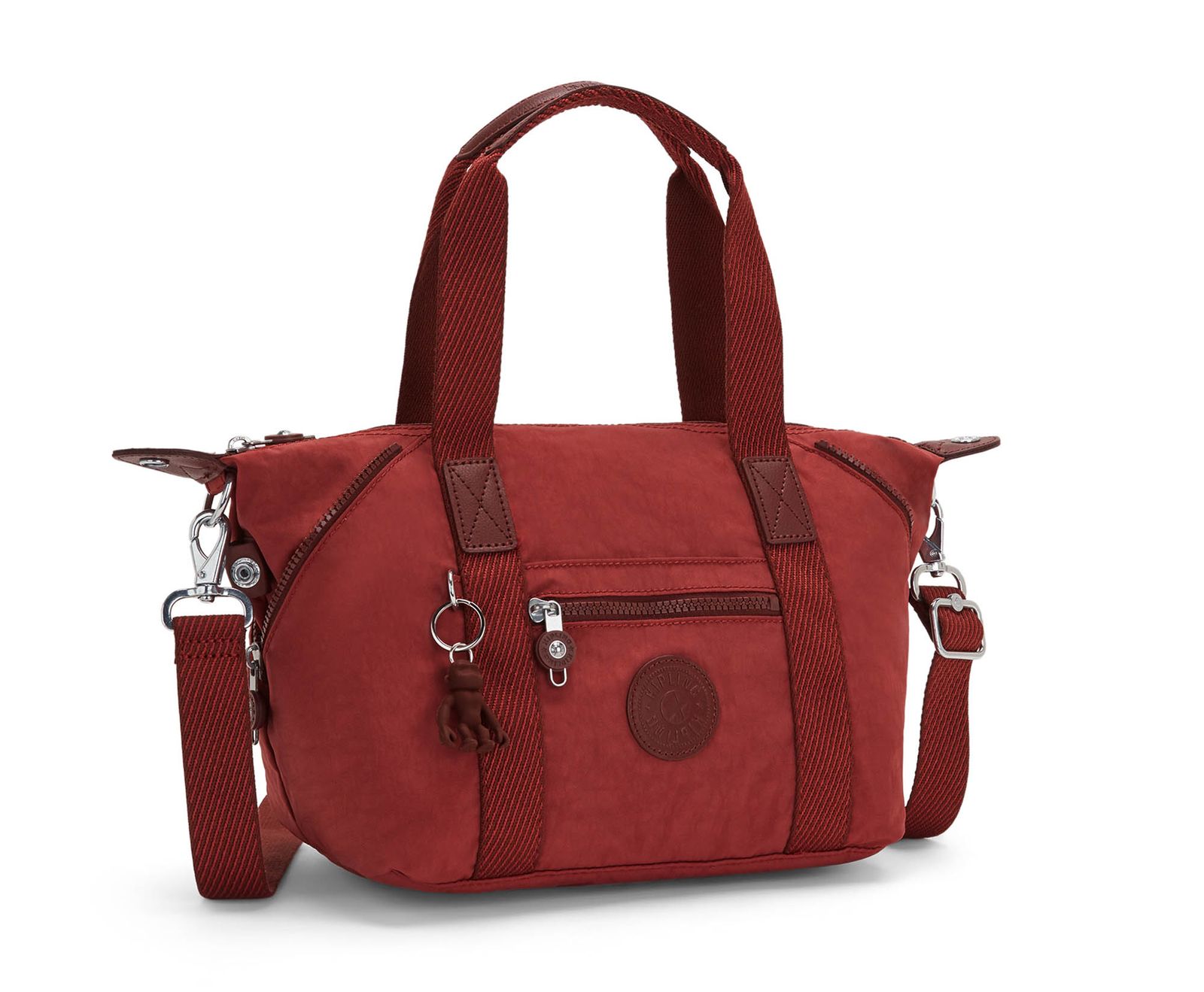 kipling Basic Eyes Wide Open Art Mini Handbag Dusty Carmine
