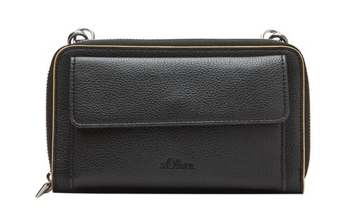 s.Oliver Wallet / Crossover Bag Grey / Black