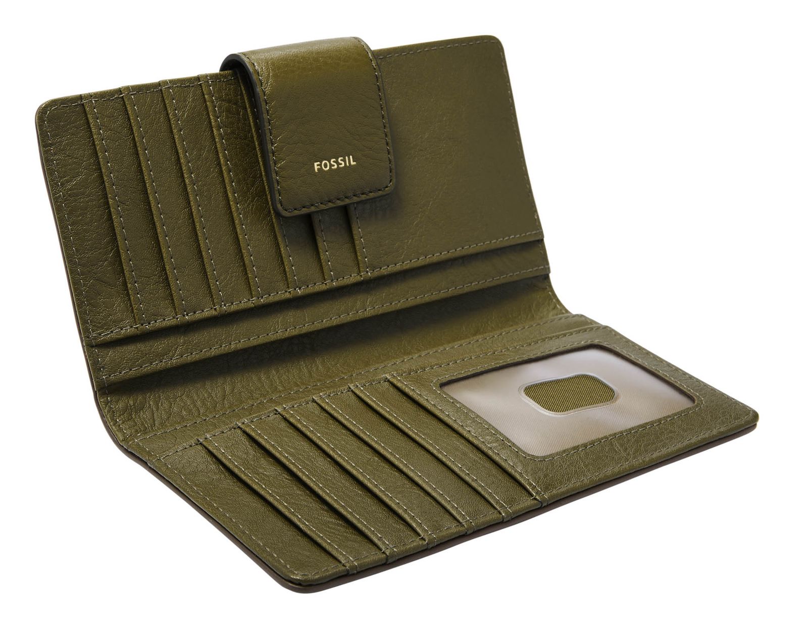FOSSIL Logan RFID Tab Clutch Green Moss