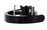 TOMMY HILFIGER TH Square Belt 2.5 Faux Croco W90 Black