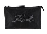 KARL LAGERFELD K / Signature Soft Double Pouch Black