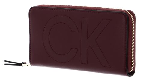 Calvin Klein CK Set Zip Around Wallet Large Bordeaux