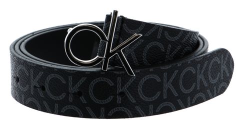 Calvin Klein Re-Lock Logo Belt 30MM Mono W75 Black Mono