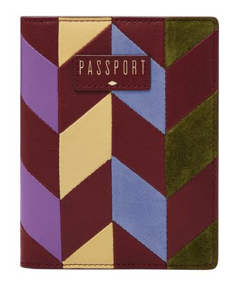 FOSSIL Travel RFID Passport Case Patchwork