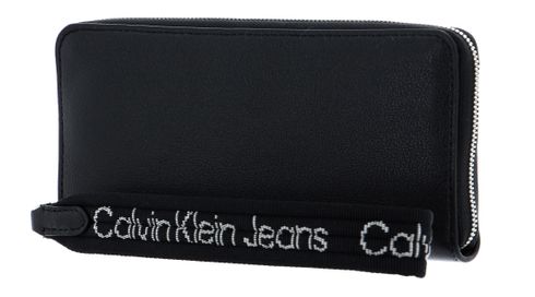 Calvin Klein CKJ Ultra Light Zip Around Wallet Wristlet Black