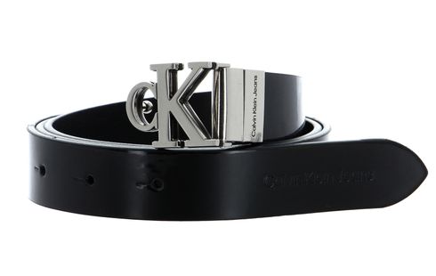 Calvin Klein CKJ Mono Hardware Reversible Belt 25MM W80 Black / Fashion Black