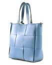 abro Leather Artemide Shopper Chessboard Small S Dreamblue