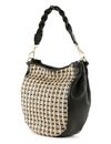 abro Raffia Jacquard Hobo Bag Jamie Small S Black / Natural