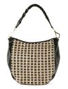 abro Raffia Jacquard Hobo Bag Jamie Small S Black / Natural