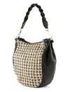 abro Raffia Jacquard Hobo Bag Jamie Small S Black / Natural