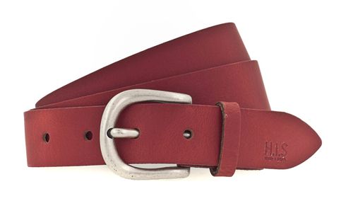 H.I.S 30mm Leather Belt W75 Red