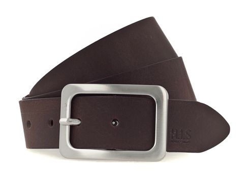 H.I.S 35mm Leather Belt W100 Dark Brown