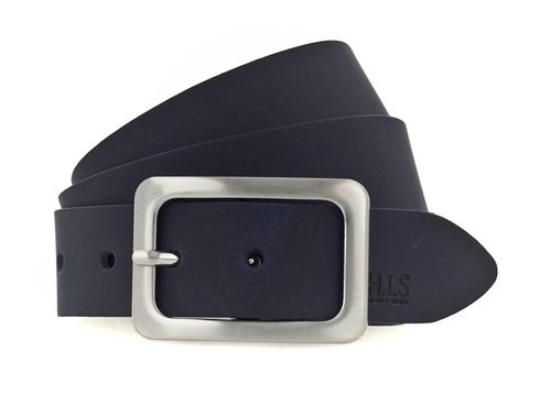 H.I.S 35mm Leather Belt W110 Navy