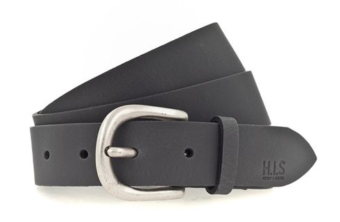 H.I.S 30mm Leather Belt W110 Anthracite